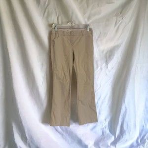 Theory Dress Pants Size 2 Women's Slacks Wide Leg Flare Stretch Tan Khaki
